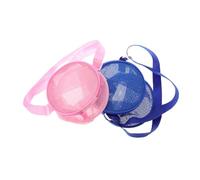 WHAMVOX Mesh Strandtasche Kinder 2 Stück Netz Aufbewahrungstasche Tragbar Muschelsammlung Strandspielzeug Organizer Für Outdoor Strandurlaub