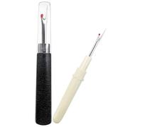 WHAMVOX Nahttrenner Feine Fadentrenner 2 Stück mit Rutschfester Oberfläche und Ergonomischem Griff aus Edelstahl und Kunststoff für Selbstgemacht und Handnähen zu Hause