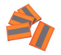 WHAMVOX Reflektierende Aufnäher für Rucksäcke Kleidung 4 Stück Abriebfester Sicherheitspatch in Orange für Nachtsportler Wanderer und Outdoor Einsatz