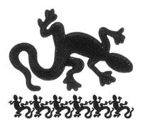 WHAMVOX Schwarzer Gecko Dekorative Aufnäher aus Polyester 7 Stück Bügelflicken zum Aufbügeln und Nähen für Hüte und Jeans für Selbstgemacht Kleidung und Accessoires