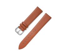 WHARGTSL Uhrenarmband 18 mm, 20 mm, 22 mm, ultradünn, flach, Ersatzarmband aus echtem Leder(Light Brown,18mm)