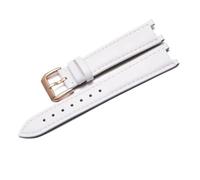 WHARGTSL Uhrenarmband aus echtem Leder, passend for Vivienne Westwood Damen, weiches, bequemes Armband Fit for konkaver Schnittstelle, 18 mm Armband(White-Rose-K1)