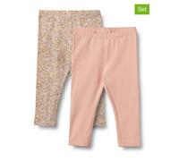 Leggings WHEAT "WHEAT 2 Leggings Jules", Mädchen, Gr. 62, lila flower meadow, 92% Baumwolle (Bio), 8% Elasthan, unifarben, normal, Hosen Leggings (39241532-62) lila flower meadow