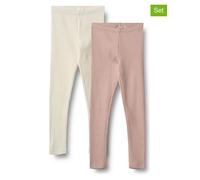 Wheat 2er-Set: Leggings "Jules" in Rosa - Größe 128 | Kinderhosen