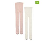 Wheat 2er-Set: Strumpfhosen in Weiß - Größe 62/68 | Babysocken Strumpfhosen