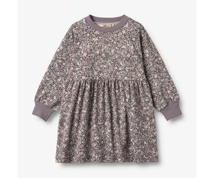 Wheat-Jersey Dress L/S Dorthea-9565 purple stone flowers - 116/6y