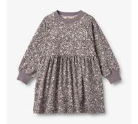 Wheat-Jersey Dress L/S Dorthea-9565 purple stone flowers - 128/8y