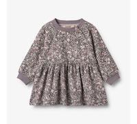 Wheat-Jersey Dress L/S Dorthea-9565 purple stone flowers - 80/12m