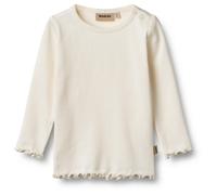 WHEAT - Kid's Rib T-Shirt L/S Ida - Longsleeve, Gr. 62, beige (Ivory)
