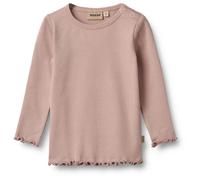 WHEAT - Kid's Rib T-Shirt L/S Ida - Longsleeve, Gr. 68, braun (RosePowder)