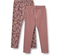 Wheat Mädchen 2er Pack Leggings Jules GOTS Zertifiziert Doppelpack - Lavender Flowers - 104/4y