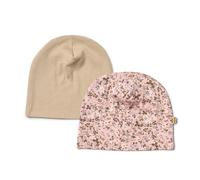 Wheat Mützen Doppelpack - 44-47cm / 3-9M / rose powder flowers / 95% Bio-Baumwolle 5% Elasthan