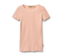 Wheat Rib T-Shirt Katie - 140 / rose cloud / 95% Bio Baumwolle 5% Elasthan