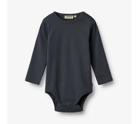 Wheat-Rippstrick-Body mit langen Ärmeln navy - 68