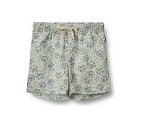 Shorts WHEAT "WHEAT Shorts Max", Mädchen, Gr. 92, aqua hawaii flowers, 100% Baumwolle, geblümt, normal, Hosen Shorts (68317917-92) aqua hawaii flowers