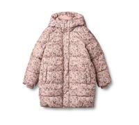 Winterjacke WHEAT "WHEAT Puffer Coat Yrsa", Mädchen, Gr. 98, rose powder flowers, 100% Polyester, mehrfarbig, normal, ohne Ausschnitt, Jacken Winterjacke, reflektierend (22171734-98) rose powder flowe