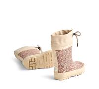 Stiefel WHEAT "WHEAT Boot Thermo Print", Mädchen, Gr. 28, bunt (rose dust flowers), Gummi, Schuhe Stiefel (43094947-28) rose dust flowers