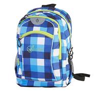 Wheel-Bee Rucksack Night Vision LED, integriertes LED Licht für max. Sichtbarkeit bei Dunkelheit, 30 Liter, Blue/White