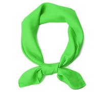 WHIPPY Damen Seidentuch Seide 70x70cm Mode Bandana Halstuch Kopftuch Schal für Damen Leicht Seidenschal, Grün