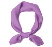 WHIPPY Damen Seidentuch Seide 70x70cm Mode Bandana Halstuch Kopftuch Schal für Damen Leicht Seidenschal, Lila
