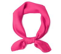 WHIPPY Damen Seidentuch Seide 70x70cm Mode Bandana Halstuch Kopftuch Schal für Damen Leicht Seidenschal, Rosenrot