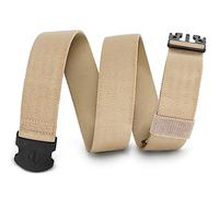 WHIPPY Elastischer Gürtel Herren Verstellbarer Outdoor Stretchgürtel Unisex Arbeitsgürtel für Damen Herren Stoffgürtel mit Kunststoffschnalle,Khaki+140cm