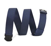 WHIPPY Elastischer Gürtel Herren Verstellbarer Outdoor Stretchgürtel Unisex Arbeitsgürtel für Damen Herren Stoffgürtel mit Kunststoffschnalle,Navy blau 140cm