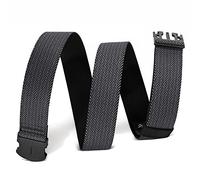 WHIPPY Elastischer Gürtel Herren Verstellbarer Outdoor Stretchgürtel Unisex Arbeitsgürtel für Damen Herren Stoffgürtel mit Kunststoffschnalle,140cm Schwarzgrau