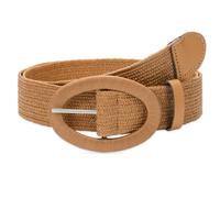 WHIPPY Stroh Gewebte Elastische Taillengürtel für Damen Boho Frauen Geflochtener Rattan Breiter Gürtel Stretch Taillengürtel, Braun, 90cm