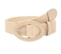 WHIPPY Stroh Gewebte Elastische Taillengürtel für Damen Boho Frauen Geflochtener Rattan Breiter Gürtel Stretch Taillengürtel, Beige, 90cm