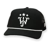 Whiskey Jam 5-Panel verstellbare Snapback WJ Classic Trucker Hat (US, Alpha, Einheitsgröße, Schwarz)