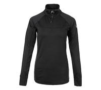 Langarmshirt WHISTLER "Blume", Damen, Gr. 44, schwarz, 92% Polyester, 8% Elasthan, unifarben, normal, Shirts Langarmshirt, mit Reißverschluss und Stehkragen (25324319-44) schwarz