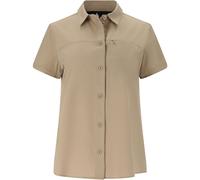 Kurzarmbluse WHISTLER "Jeromy", Damen, Gr. 38, beige (hellbraun), 92% Polyester, 8% Elasthan, unifarben, normal, ohne Ausschnitt, Blusen, Quick Dry (42971352-38) hellbraun