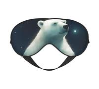 White Bear doppelseitige weiche Verdunkelungs-Augenmaske, Schlafmaske, Nachtschlaf-Augenmaske