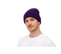 WHITE BRAND | Berry Unisex Mütze aus Wolle und natürlicher Viskose - Mütze / Beanie, violett, One size