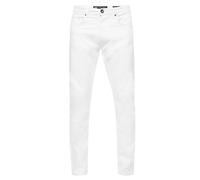 White Denim Jeans Hose "MELVIN" Slim Fit Cotton-Stretch 40W/34L