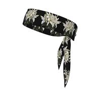 White Lily Schweißabsorbierendes Sport-Stirnband, Unisex-Sport-Stirnband, geeignet für Outdoor-Reisen und verschiedene Sportarten.