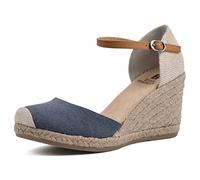WHITE MOUNTAIN Damen Mamba Keilsandale, Denimblue/Fab, 38.5 EU