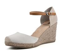 WHITE MOUNTAIN Damen Mamba Espadrilles, Natürlicher Stoff, 38.5 EU