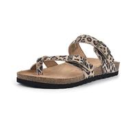 WHITE MOUNTAIN Shoes Damen Gracie Flache Sandalen, Beige (Natur/E-Print/Leder), 38 EU