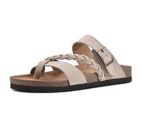 WHITE MOUNTAIN Shoes Hazy Fußbett-Sandale, Sandelholz/Wildleder, 40.5 EU