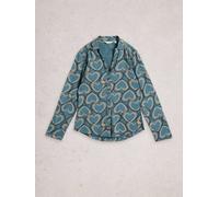 White Stuff ANNIE JERSEY SHIRT 444664 in BLUE_PR, Size 10 361718 444664-BLUE_PR-10 5063390877015 White Stuff 10