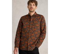 White Stuff Block Floral Printed Shirt Brown Multi Größe: XS | Casual hemden Outlet | Herren | Braun