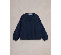 White Stuff BLOSSOM BUTTON NECK BOHO TOP in FR NAVY Art. WS441743 355812 441743-FR_NAVY-10/Small 5063390100229 White Stuff 10-S/M