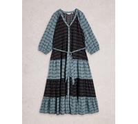 White Stuff Clementine Midi Dress 444735 in BLUE_MLT, Size 10R 361777 444735-BLUE_MLT-10 5063390883801 White Stuff 10