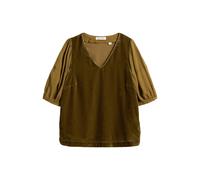 White Stuff Cleo Velvet Mix Top Khaki Green Größe: 8 | Blusen Outlet | Damen | Braun