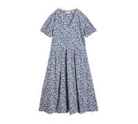 White Stuff Damen-Jerseykleid Leah - Lässige Eleganz aus Baumwoll-Modal-Mix mit Allover-Muster - BLAU MLT - Größe 44R