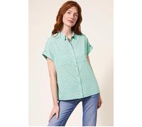 White Stuff Ella Cotton Shirt Mid Green Größe: 8 REGULAR | Business hemden Outlet | Damen | Grün