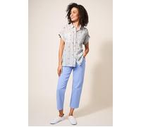 White Stuff Ella Embroidered Cotton Shirt White Größe: 10P | Blusen Outlet | Damen | Weiß