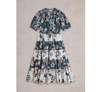 White Stuff Elle Tiered Dress in BLUE PR Art. WS441027 355580 441027-BLUE_PR-10/Small 5063390256216 White Stuff 10-S/M